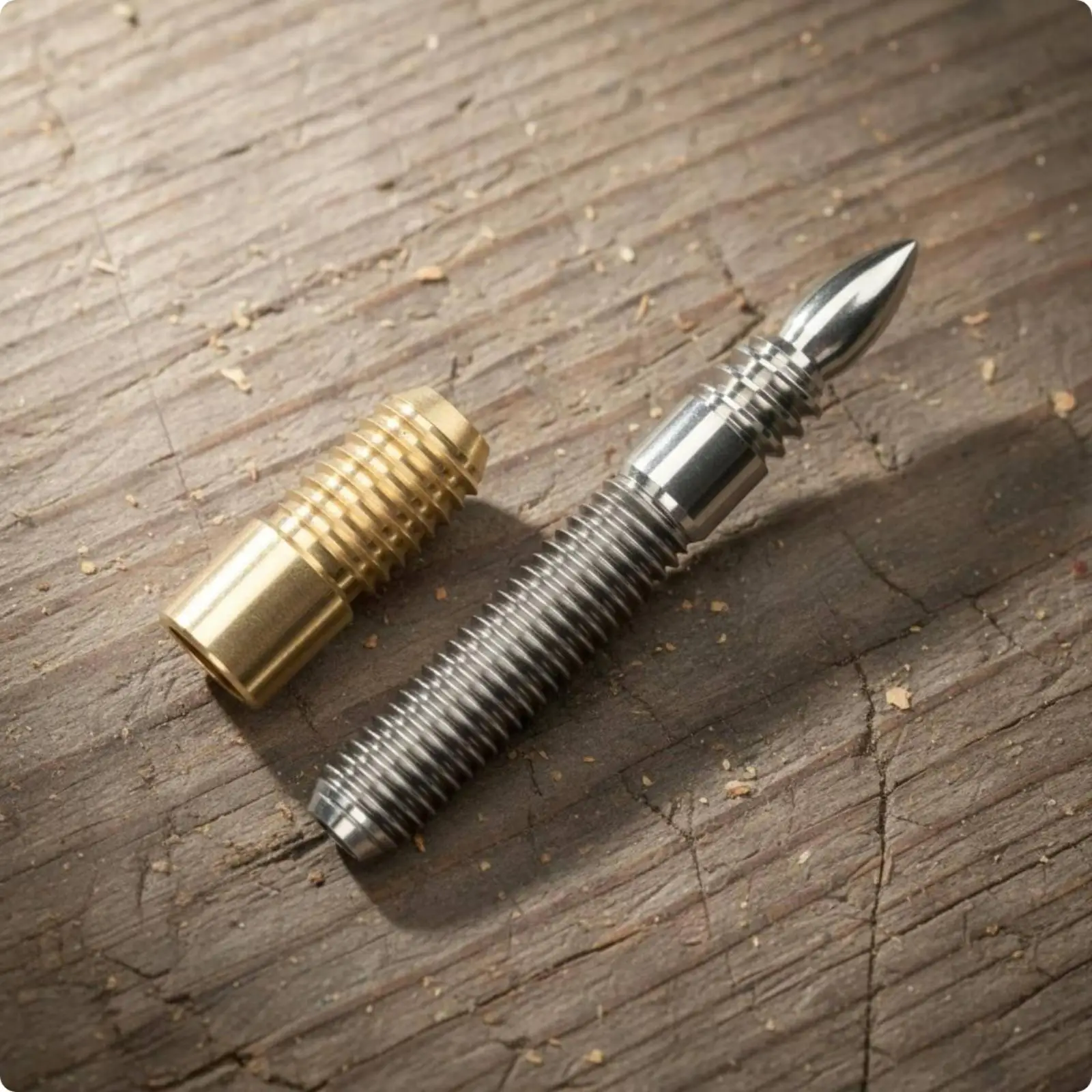 Threaded Cue Joint Connector Machined Metal Cue Extension Connector Polished