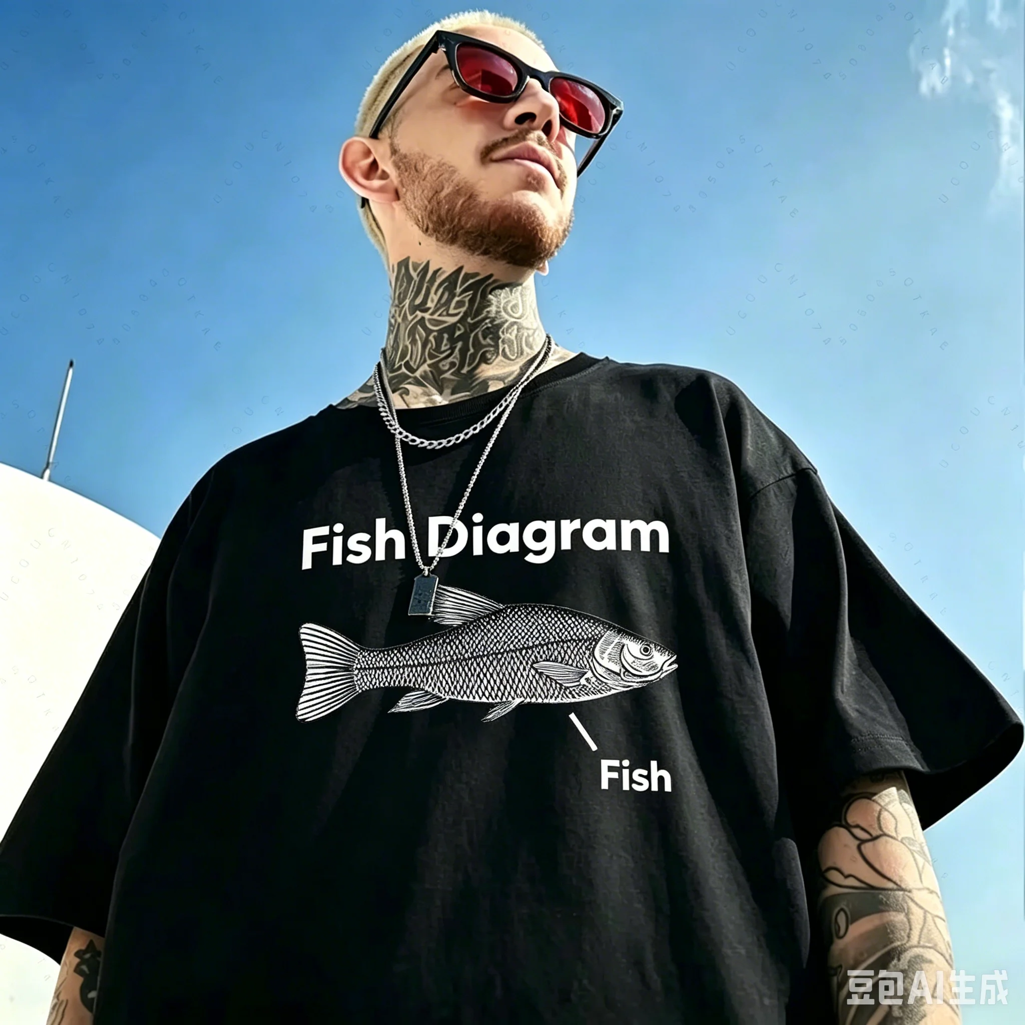 2026 New Funny Fish Diagram Meme Graphic T Shirt Women Retro High Quality Fashion T-shirts Tops Casual Women T-shirt