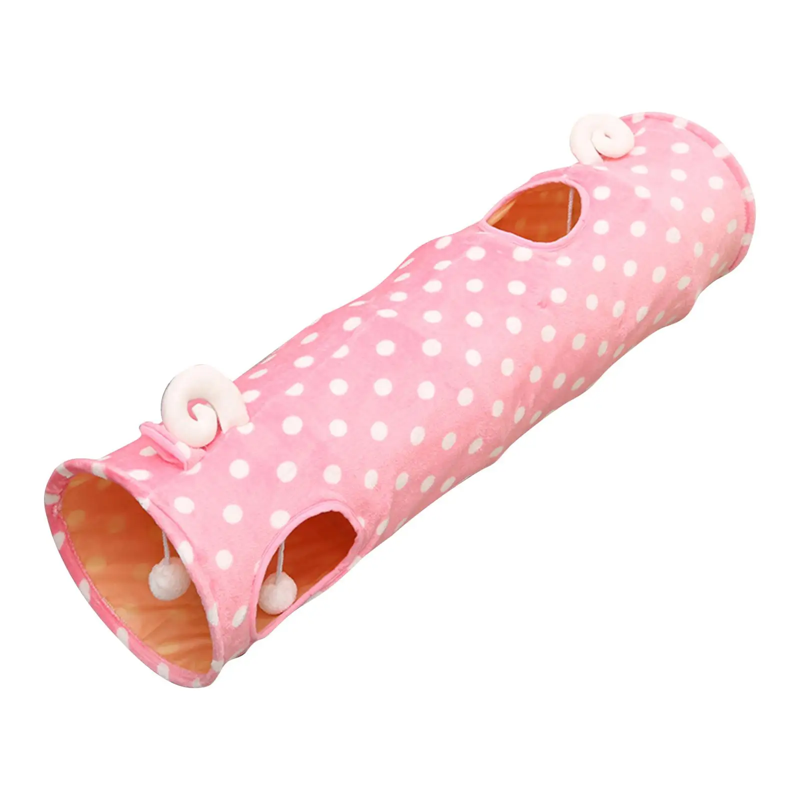 Funny Tunnel Exercising Supply W/Hanging Dangle Balls Hides