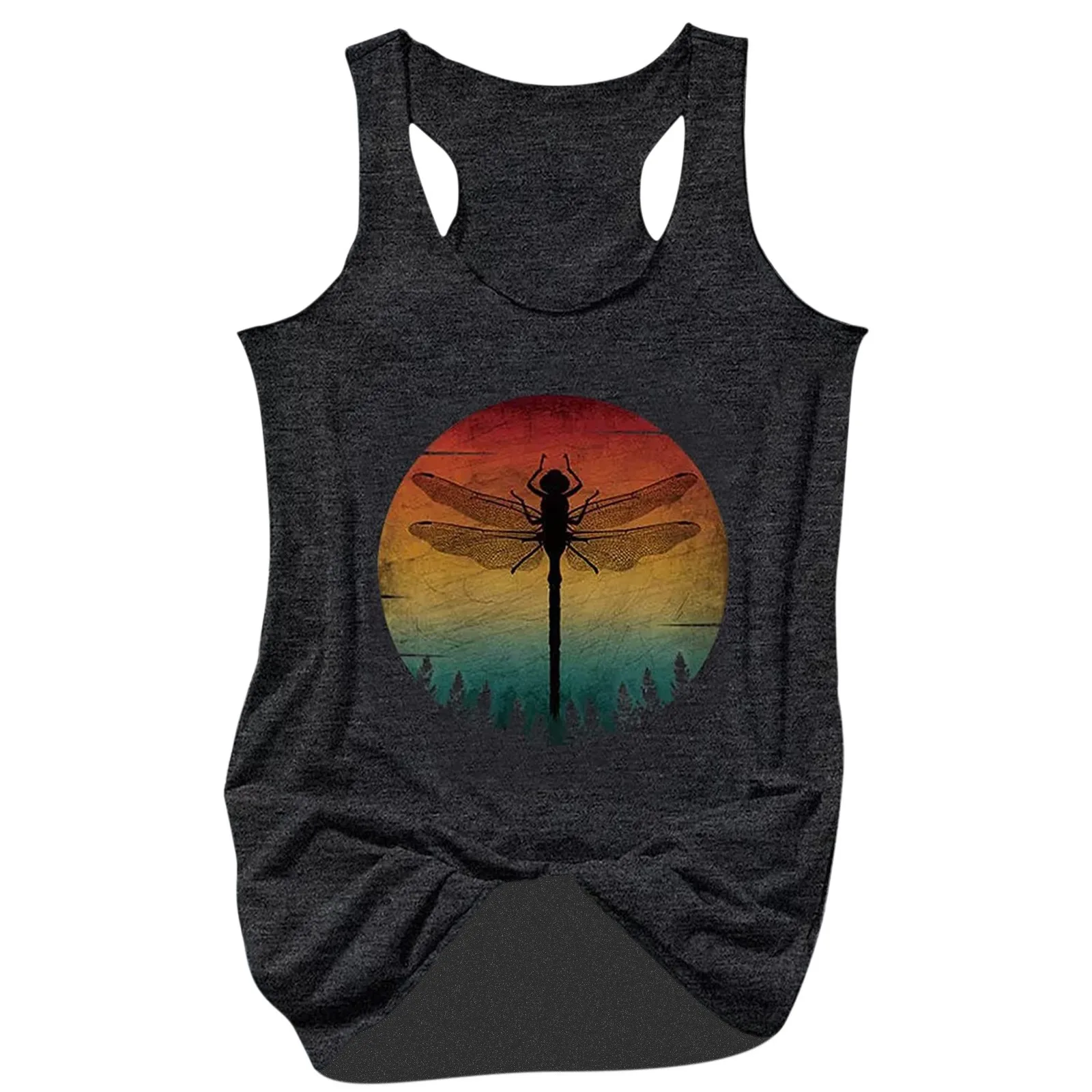 Stylish Summer Hawaiian Tank Tops For Men Vintage Rainbow Print Sleeveless Loose Fit Vest Aloha Casual Comfort Beachwear Hombre