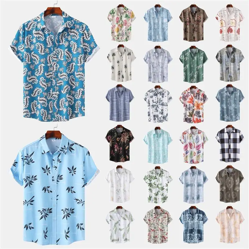 

Hawaiian Printed Men's ort Sve irt 2024 Summer Non-deformable Other Pattern Women's Clothing Description Fit Design