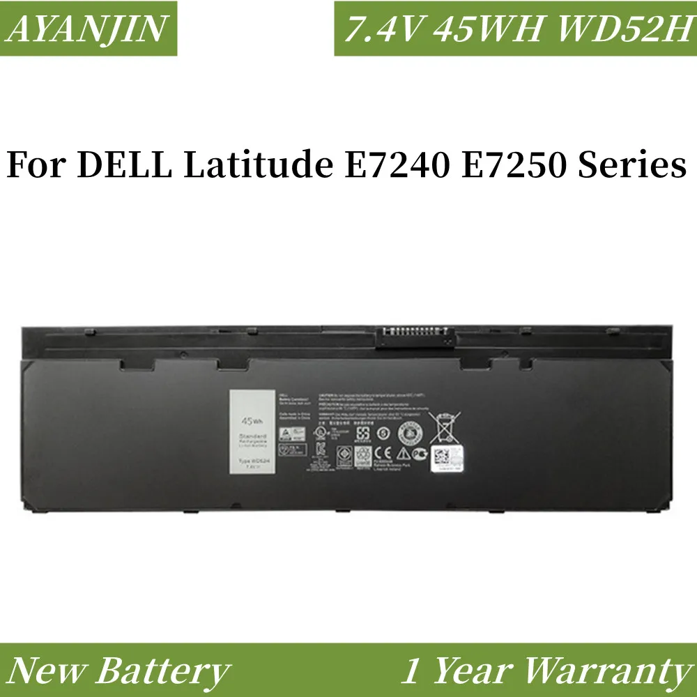 

Новый аккумулятор для ноутбука DELL Latitude E7240 E7250 Series W57CV 0W57CV GVD76 VFV59 7,4 V 52WH 7,6 V 45WH WD52H