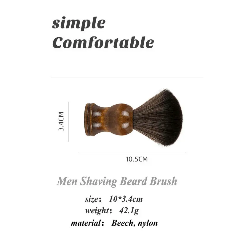 Mężczyźni golenie szczotka do brody nylonowe golenie męskie przybory do czyszczenia twarzy Pro narzędzie jak z salonu szczotka do golenia