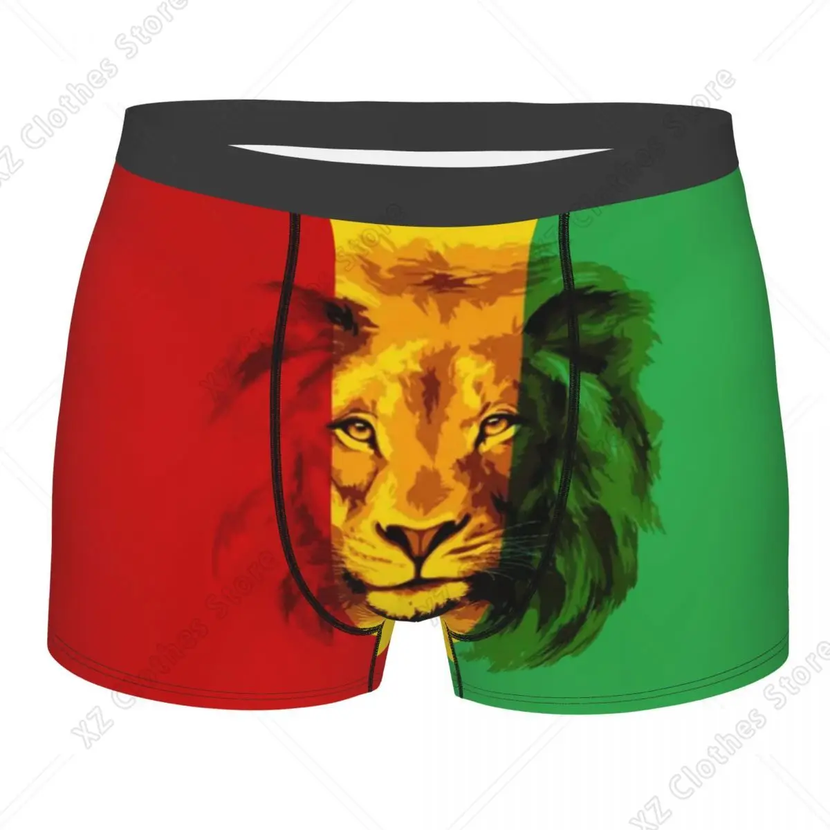 Custom Jamaica Reggae Rasta Lion King Underwear Men Breathable Boxer Briefs Shorts Panties Soft Underpants For Male