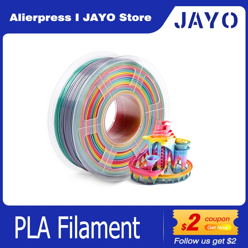 JAYO/SUNLU Neatly Wound PLA Filament 3D Printer Filament 1.75mm 1KG 3D Printing Materials Fit Most FDM 3D Printers& 3D Pen