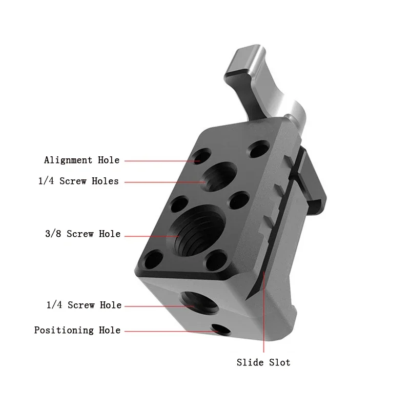 NATO Clamp Quick Release Clamp with 1/4 3/8 Thread for Cold Shoe Support Camera Cage ARRI Locating Microphone Monitor Magic Arm