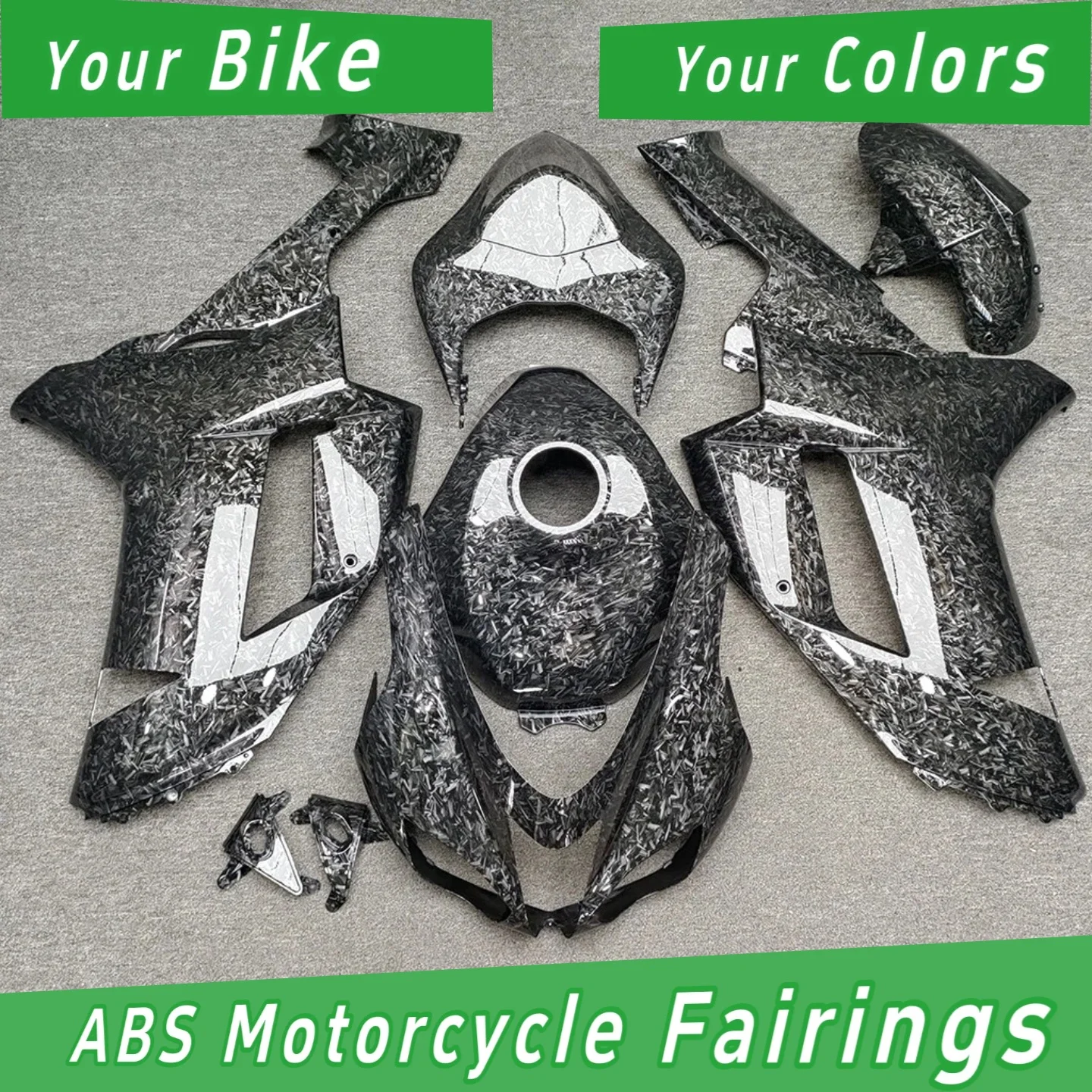 Motorcycle Fairing Body Rebuild Kit for ZX6R 2007-2008 Carbon Look Custom Graphics High Quality ABS Material Multiple Designs