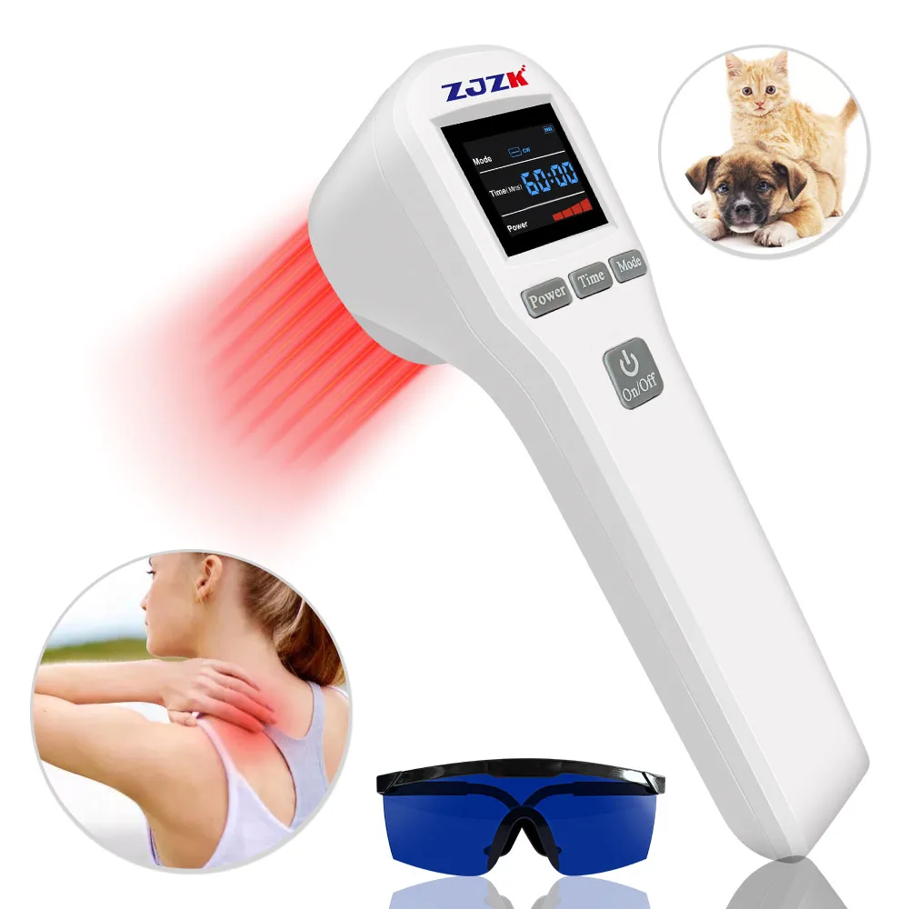 ZJZK NEW 4X808nm Red Light Therapy Device Laser Infrared for Pain Relief Muscle Tissue Injury Arthritis Physiotherapy Equipment