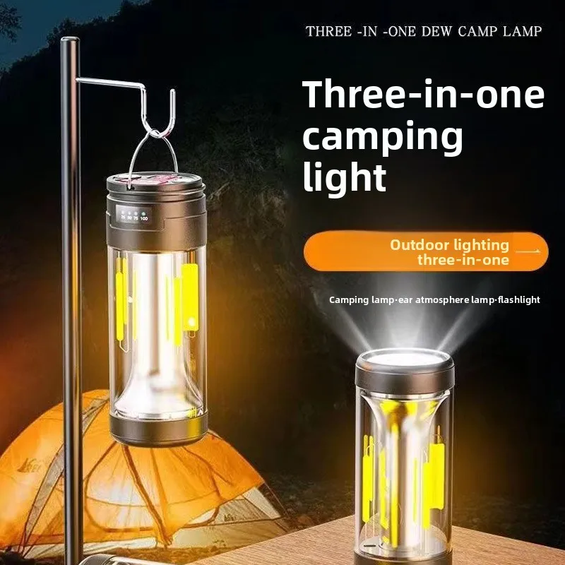 

Outdoor Multi-functional Camping Lamp Type-C Charging Long Endurance Outdoor Tent Lamp Belt Output Emergency Light Camping Gear