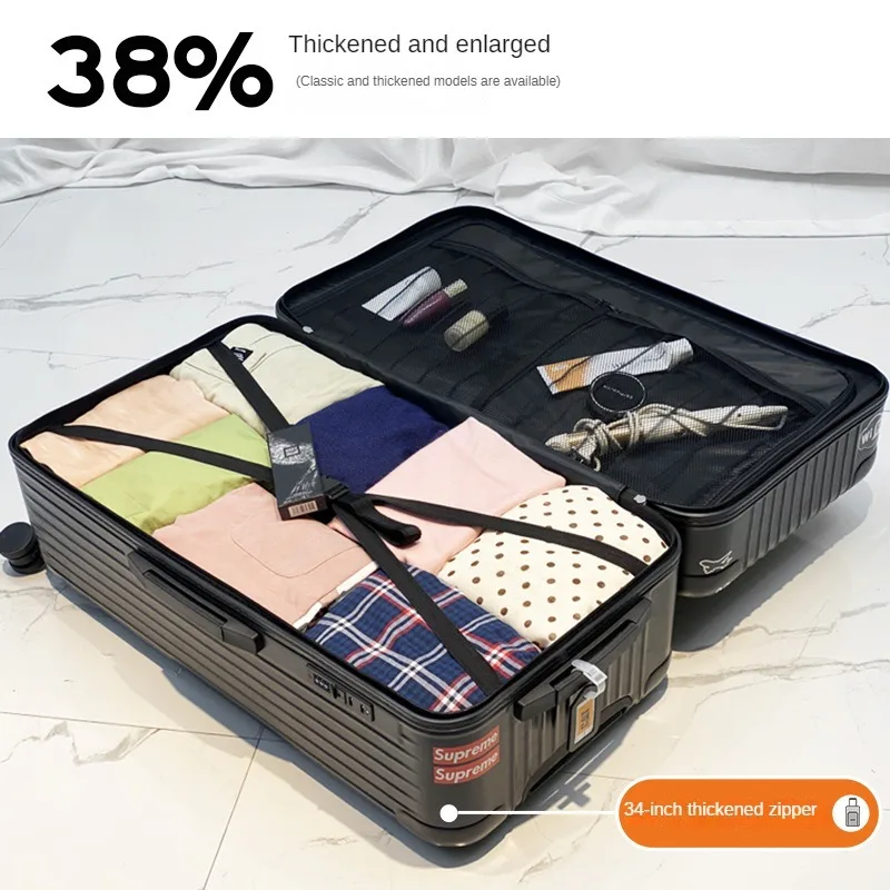 Aluminium Frame Rolling Luggage Women\'s Large Capacity Suitcase Men\'s Universal Wheel Student Password Zipper Trolley Case