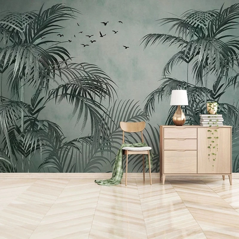 Customized Photo 3D Wallpaper Tropical Plant Leaf Photo Mural Living room sofa TV background wall bedroom restaurant wall fabric