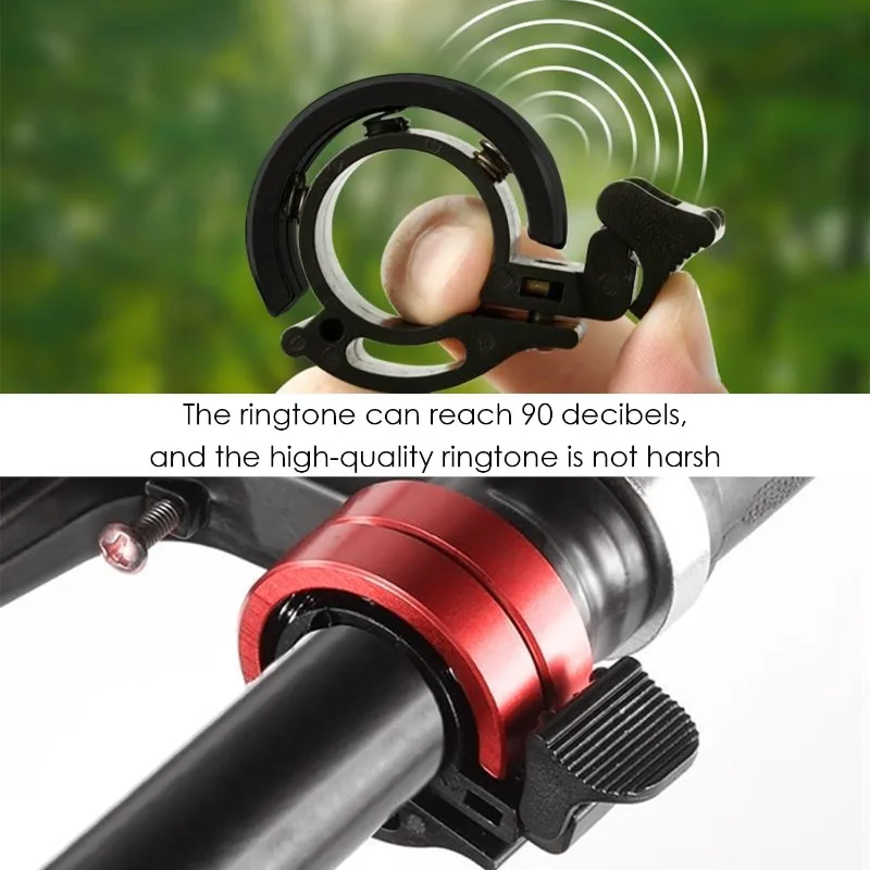 Invisible Bicycle Bell MTB Road Bike Horn Aluminum Alloy Ring Loud Sound O-Shape Compact Mini Cycling Handlebar Accessories Safe - view 4
