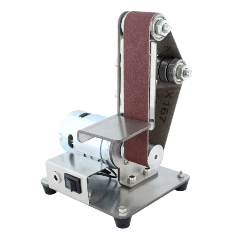 Desktop Mini Mini Electric Belt Sander Woodworking Belt Polishing Grinding Machine Fixed Angle Knife Grinding Machine