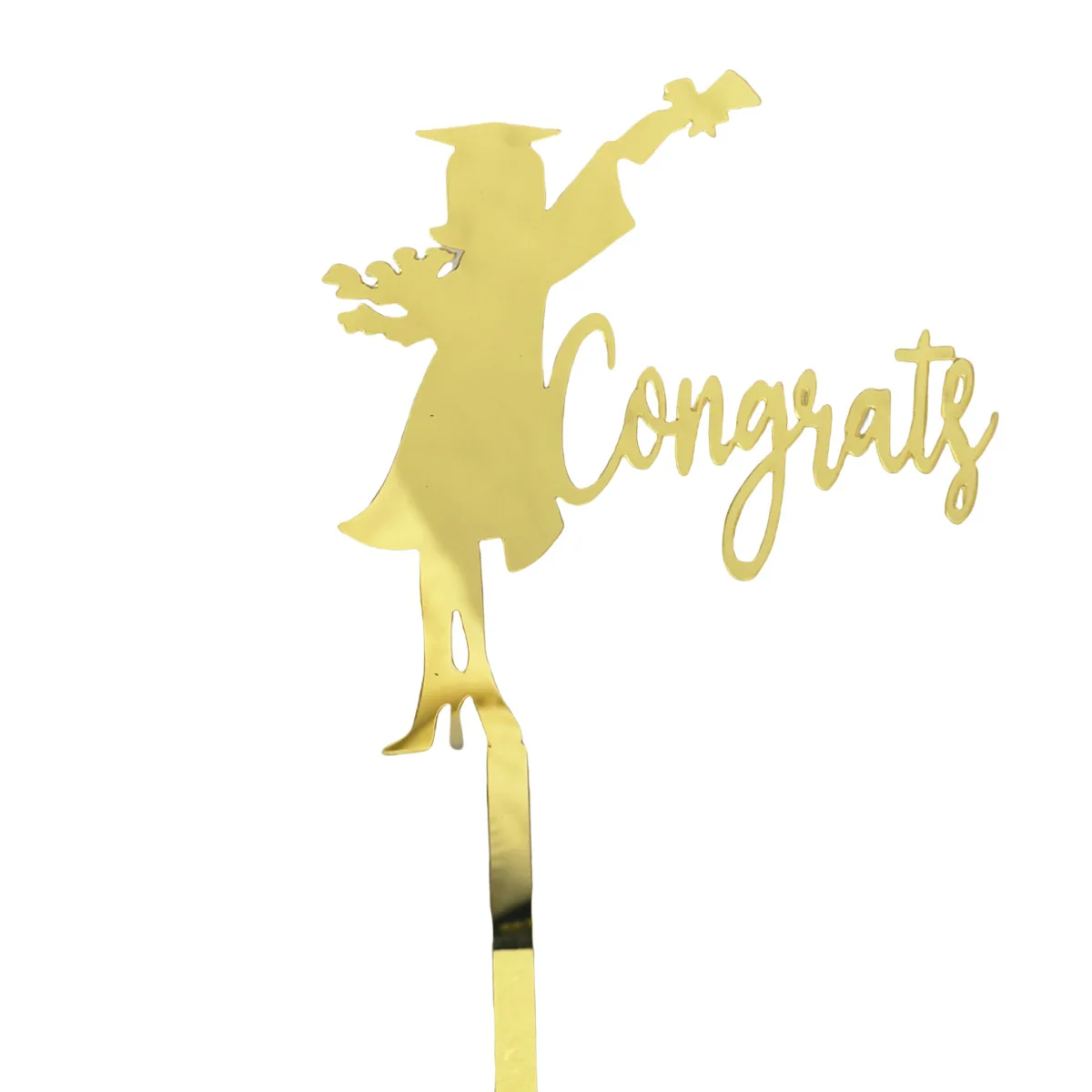 Angel Wings Graduation Cake Topper Gold Acrylic Certificate Student Party Gift Graduation Ceremony Cake Topper Dessert Decoratio - view 6