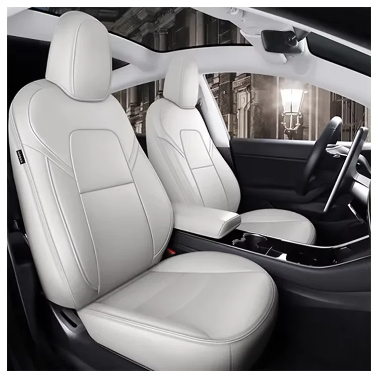 

Full Set Waterproof Leather Original Custom Car Seat Cover for Tesla Model Y Model 3 2017-2023 Car Interior Accessories