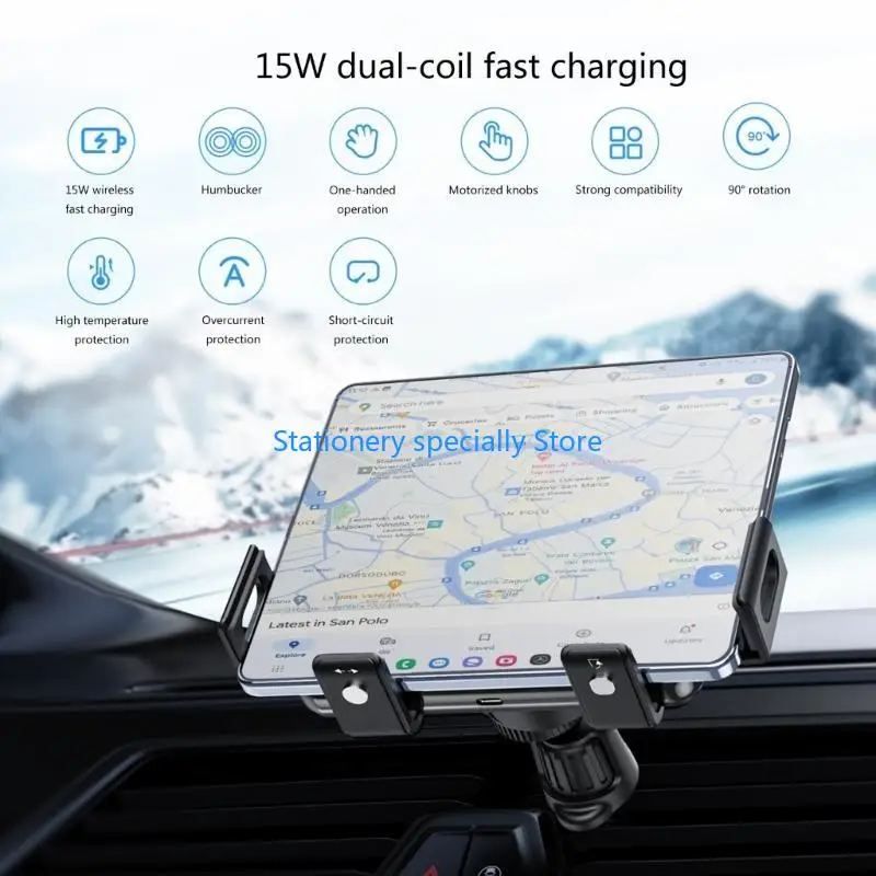 P0RB Wireless Automatic Car Holder Mount For Z Fold 15W Fast Charging