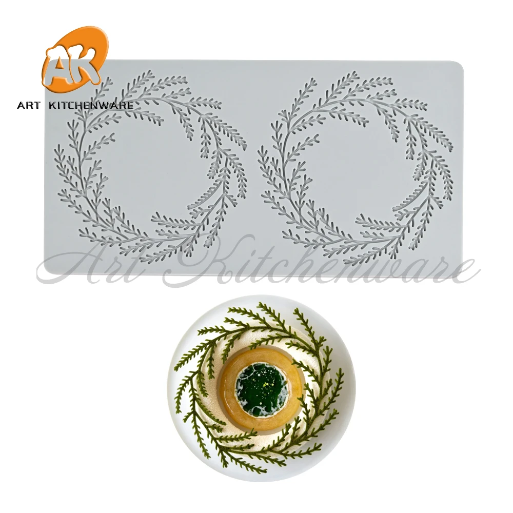 Flowers and Leaves  Silicone Cake Lace Mold Cake Decorating Tool Border Decoration Lace Mold kitchen Baking Tool