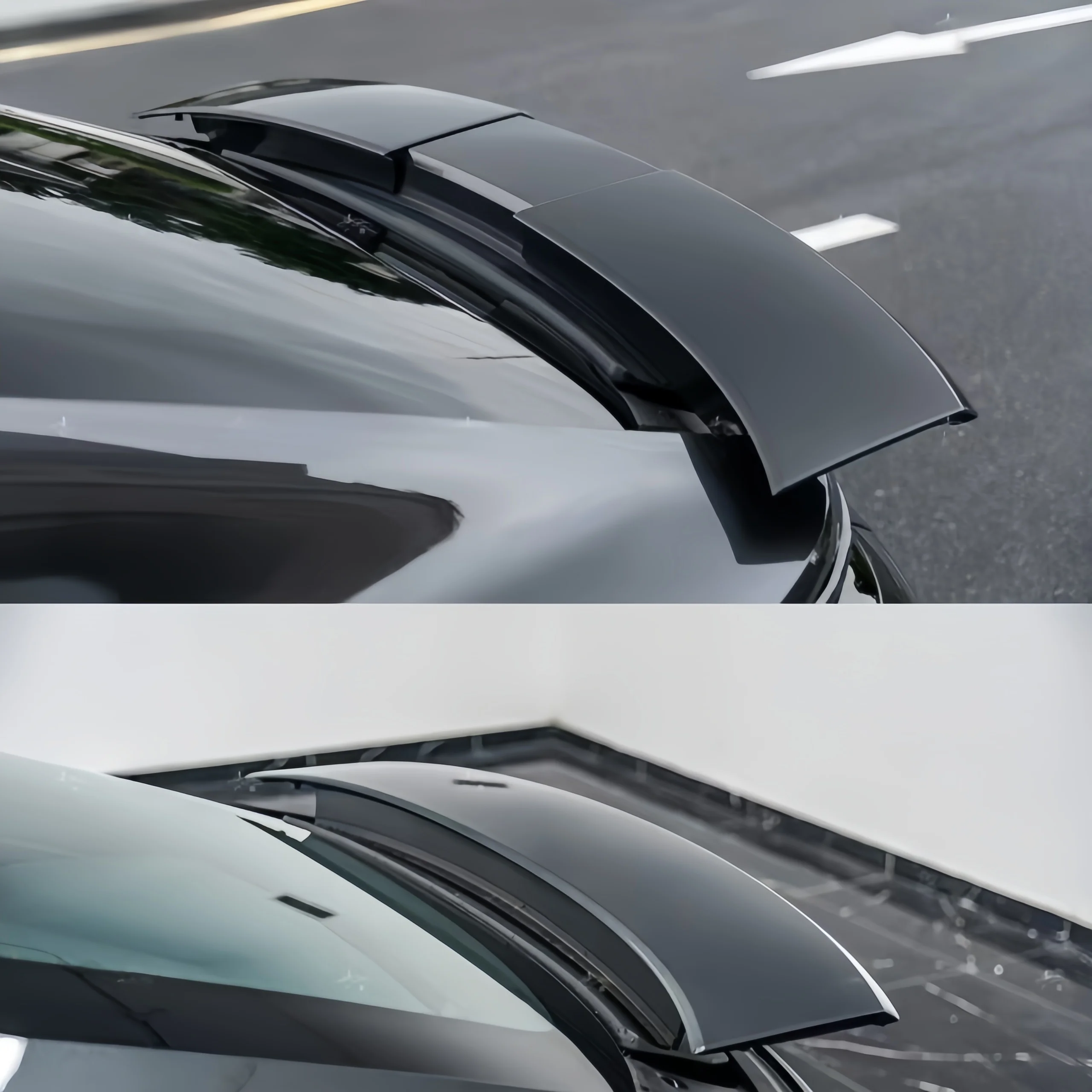For Porsche For Panamera For 976 Modified Electric Rear Spoiler Suitable For  Panamera Folding Three Wing Models