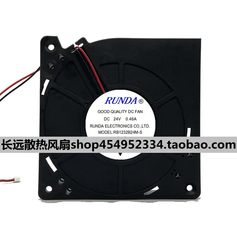 for RUNDA RB1232B24M-S 12032 Turbo Blower Fan 120x120x32mm 24V 0.46A High Pressure Centrifugal Cooling Fan