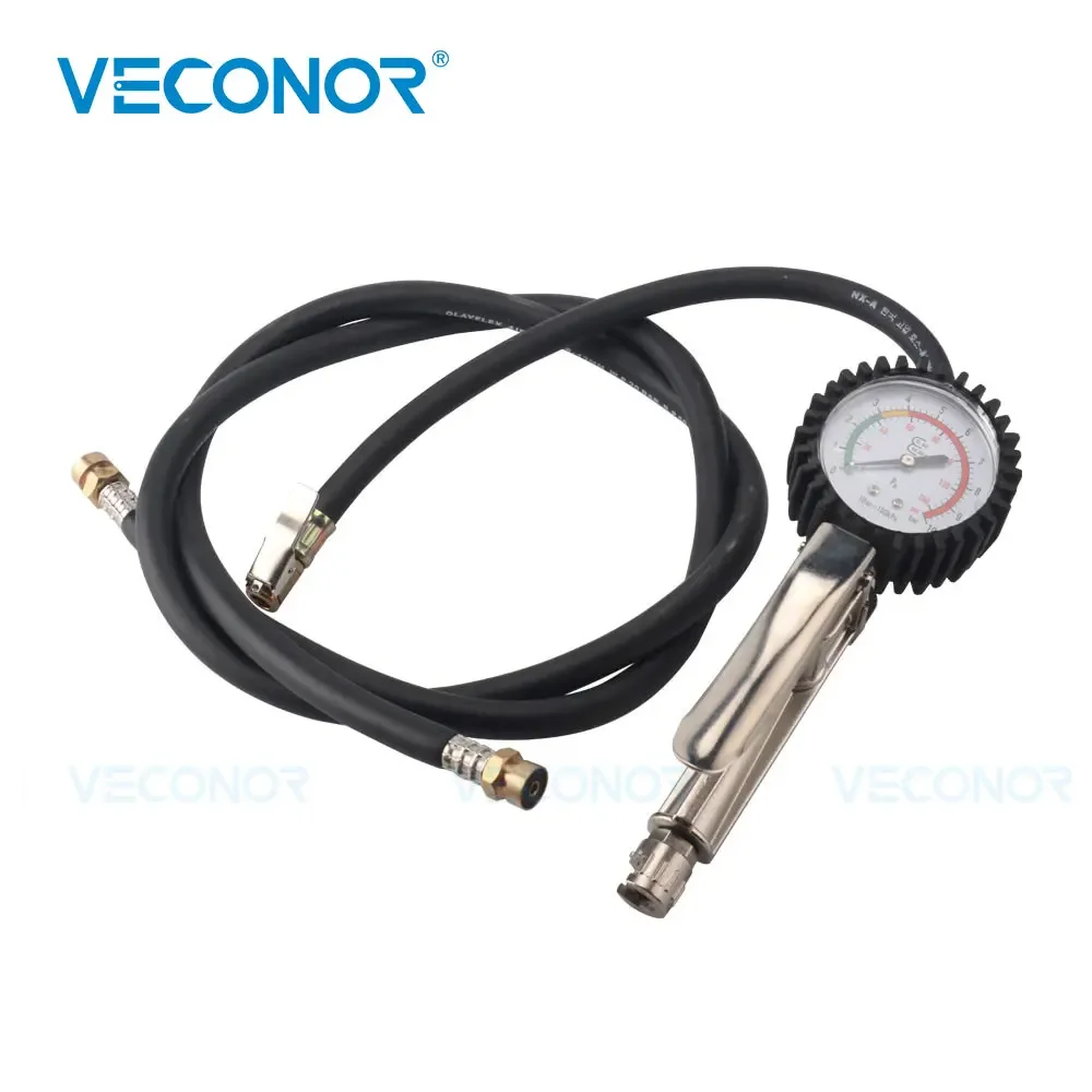 Tire Inflator with Pressure Gauge 140 PSI for Truck/Car/Bike 10 BAR 3 Function Air Compressor Pump Dial Pressure Meter Gauge