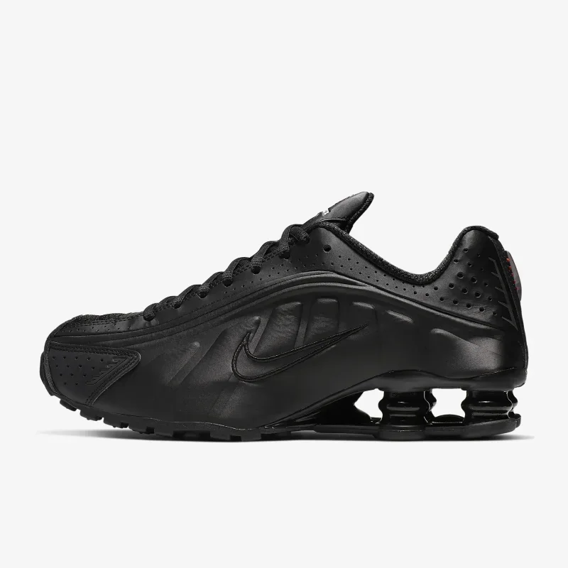 Nike Shox R4 Original Nike Retro Casual Running Shoes Air Column Shock-absorbing Sneakers for Women Men Black BV1111-001