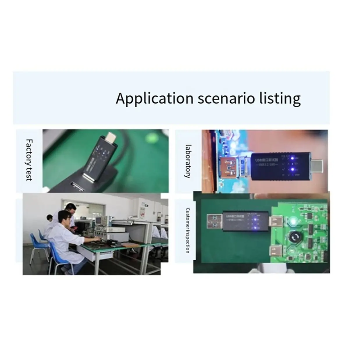 *AIMA 10Gbps USB3.2 Interface Tester HUB QC Test Type-C Docking Station USB Port Function Quick Test Voltage Test Free Driver