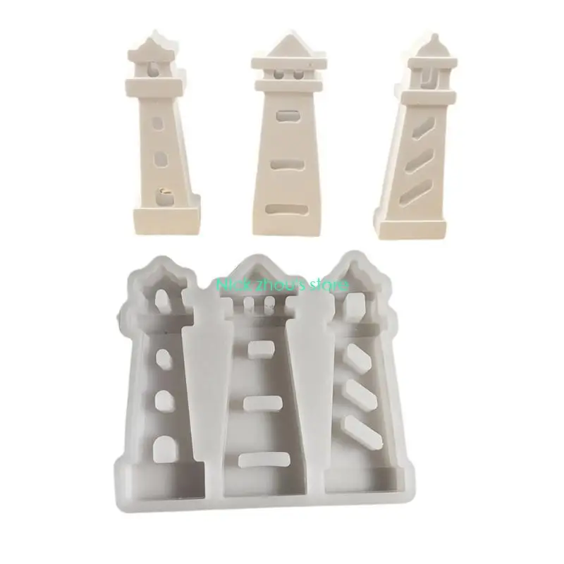E15E Practical Sturdy Silicone Mould Portable Accessory for Making Resin and Plaster Lighthouse Models With Ease Designs