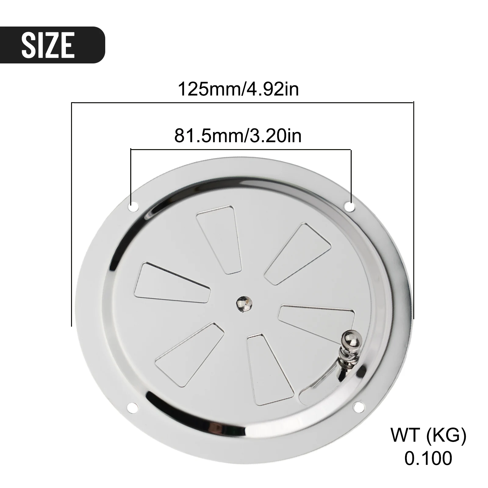 Easy To Install Quick Installation For Boats For Caravans Air Vent Ventilation Panel Side Knob Opening Stainless Steel 316