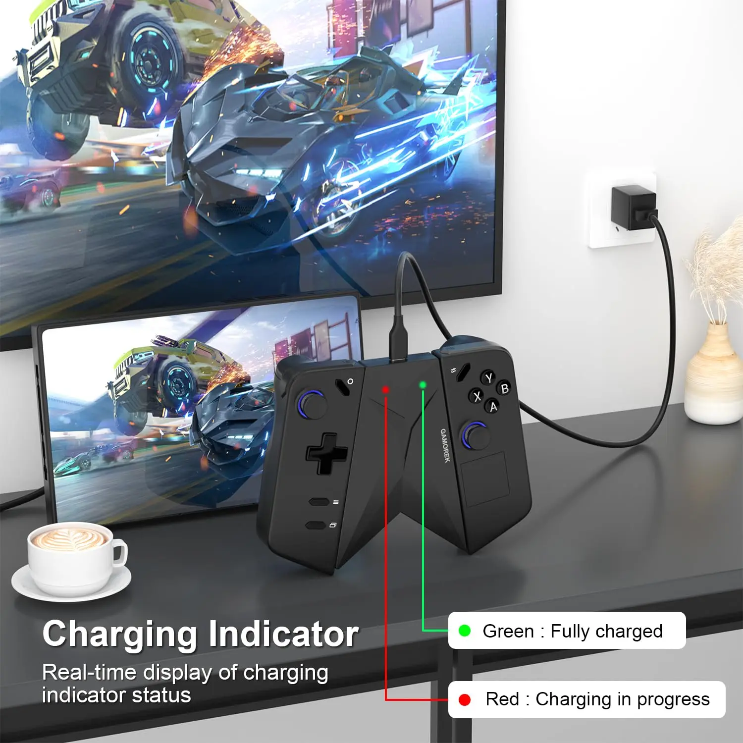 Controller Charging Connector Grip  Clip Holder Compatible with Legion Go/Legion Go 2 Handle Connector Ergonomic Curvature Desig - view 4