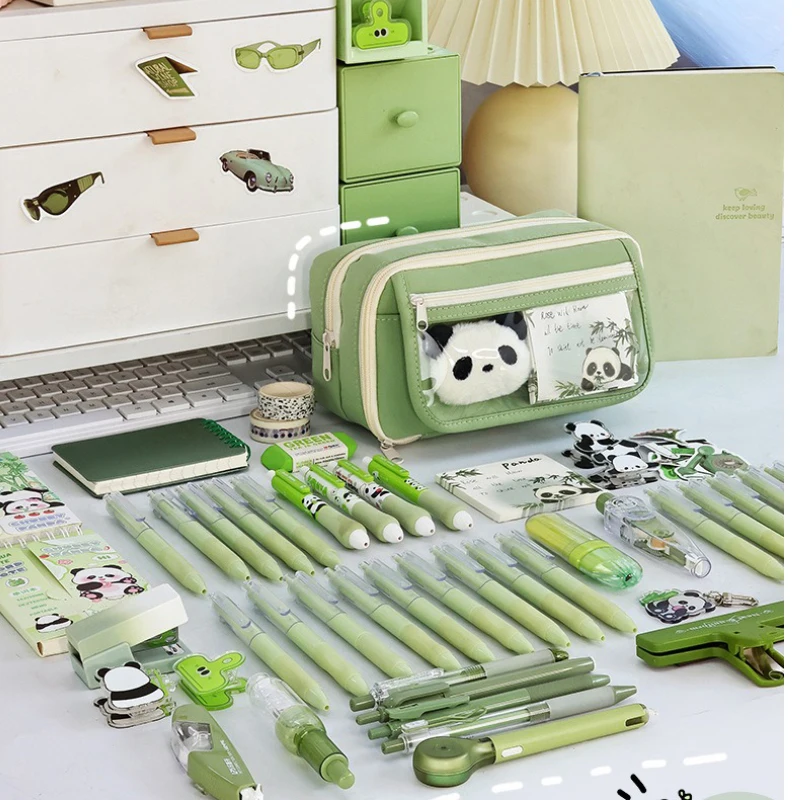 Stationery box, junior high school student storage pencil case, large capacity, can storage 20cm ruler and 100 pens