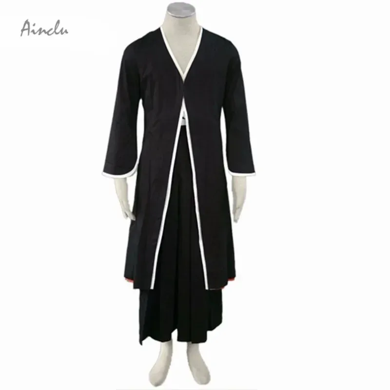 Ainclu Anime Bleach Kurosaki Ichigo Costume Cosplay Uomo Nero Uniforme Abiti Taglia personalizzata sk;m1