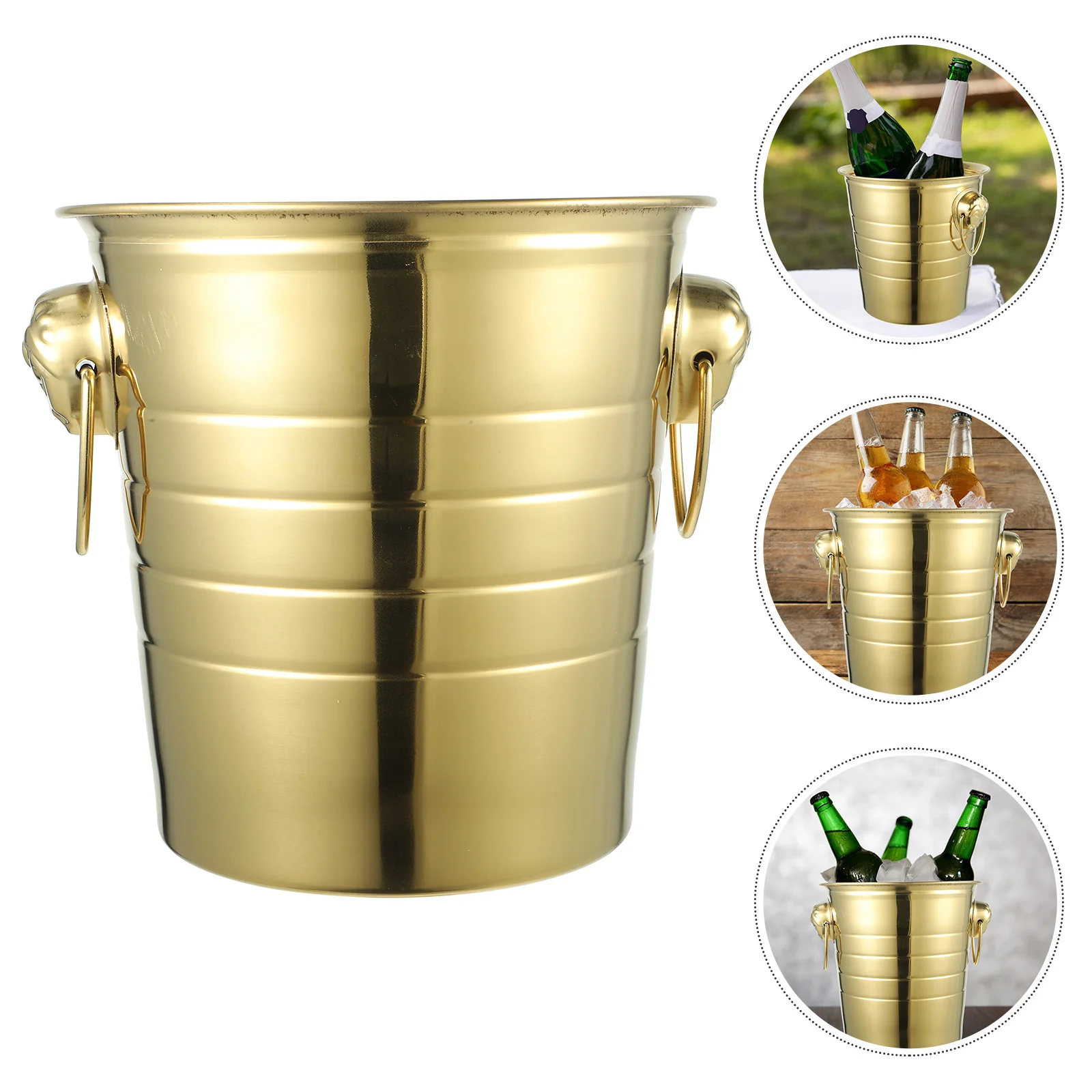 

Ice Cubes Bucket Beverage Bottle Iced KTV Kitchen Reliable Golden Gathering Baby