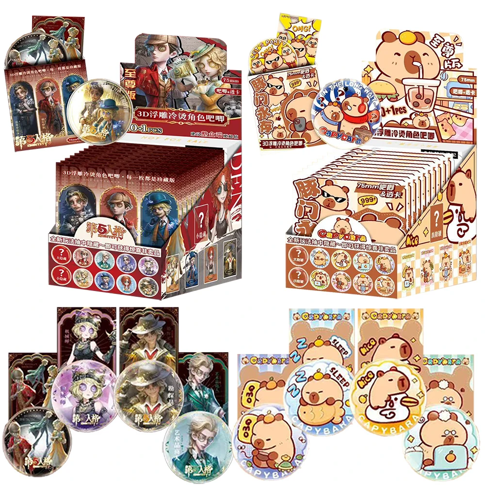 

Classic Anime Games Cartoon Peripheral Creative Anime Characters 3D Relief 75mm Circular Badge Fans Love Fun Transparent Cards