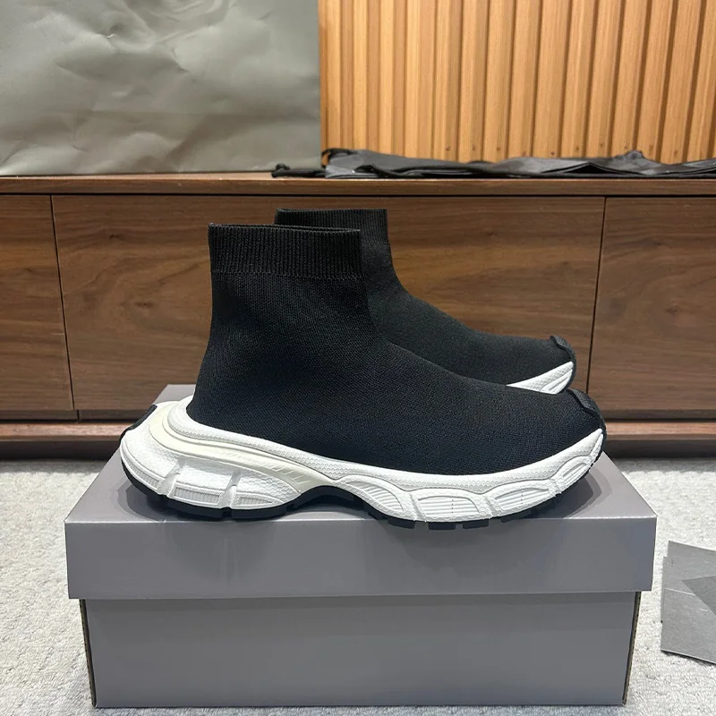 

Унисекс кроссовки-носки 3XL, обувь для ходьбы на массивной подошве, винтажная модная обувь, дизайнерская обувь класса люкс высокого качества