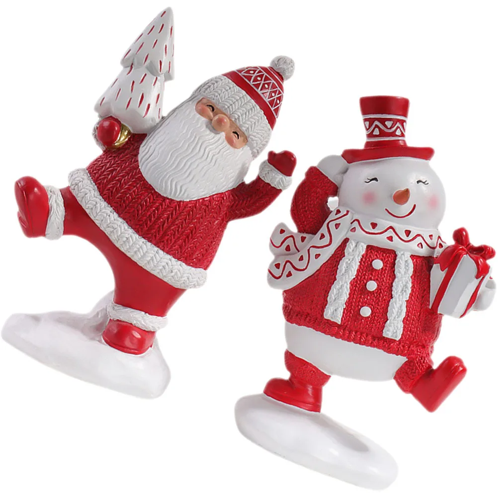

1Set Christmas Snowman Decoration Resin Xmas Ornament Tabletop Holiday Party Decor Christmas Ornaments