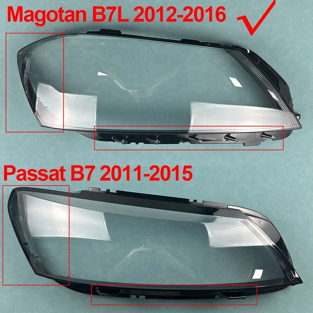 For Volkswagen VW 2012-2016 Magotan B7L Passat B7 Car Headlight Lampshade Cover Shell Lens Automobiles Head Light Lamp Lens