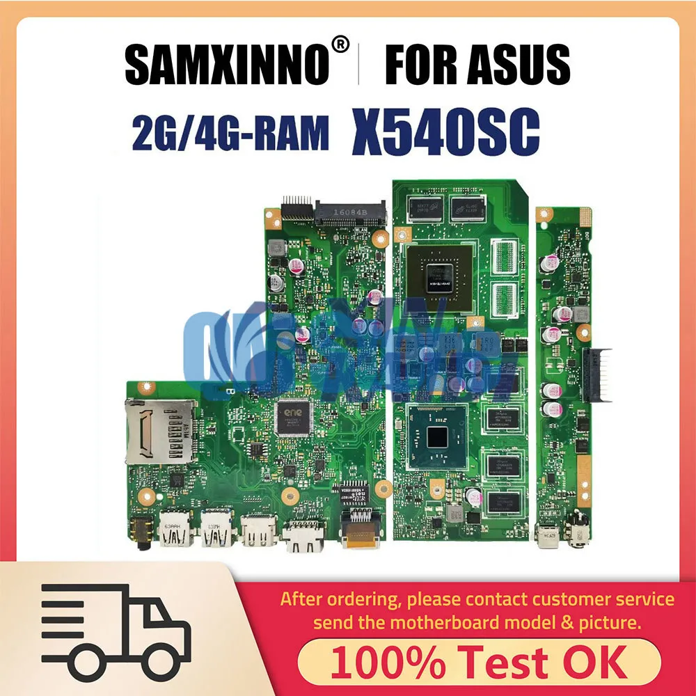 

Notebook Mainboard For ASUS X540S X540SC A540SC D540SC R540SC F540SC Laptop Motherboard CPU N3050 N3700 2G 4G-RAM GT810M