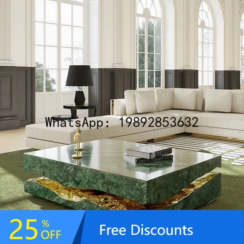 BF Light Luxury Marble Coffee Table Modern New Style Creative Personality High-end Square Tea Table