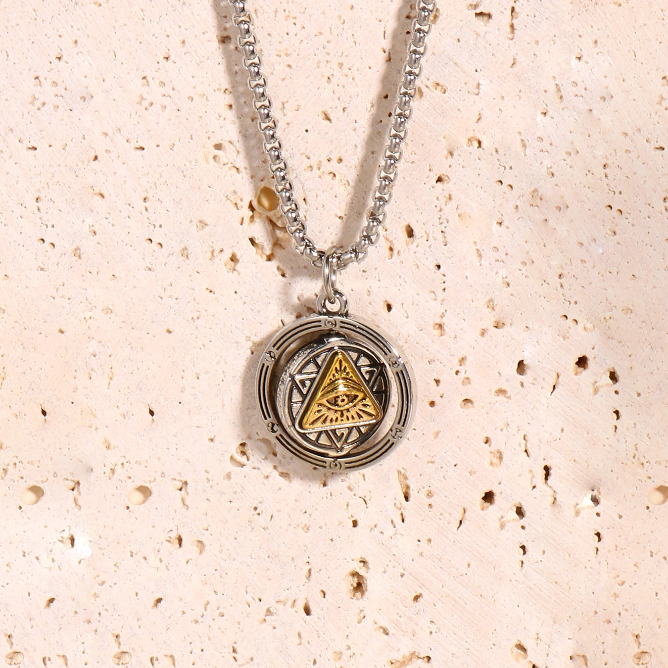 1 قطعة خمر مصر الهرم حورس العين قلادة للرجال عين الشر قلادة الرجال المجوهرات الروحية #4