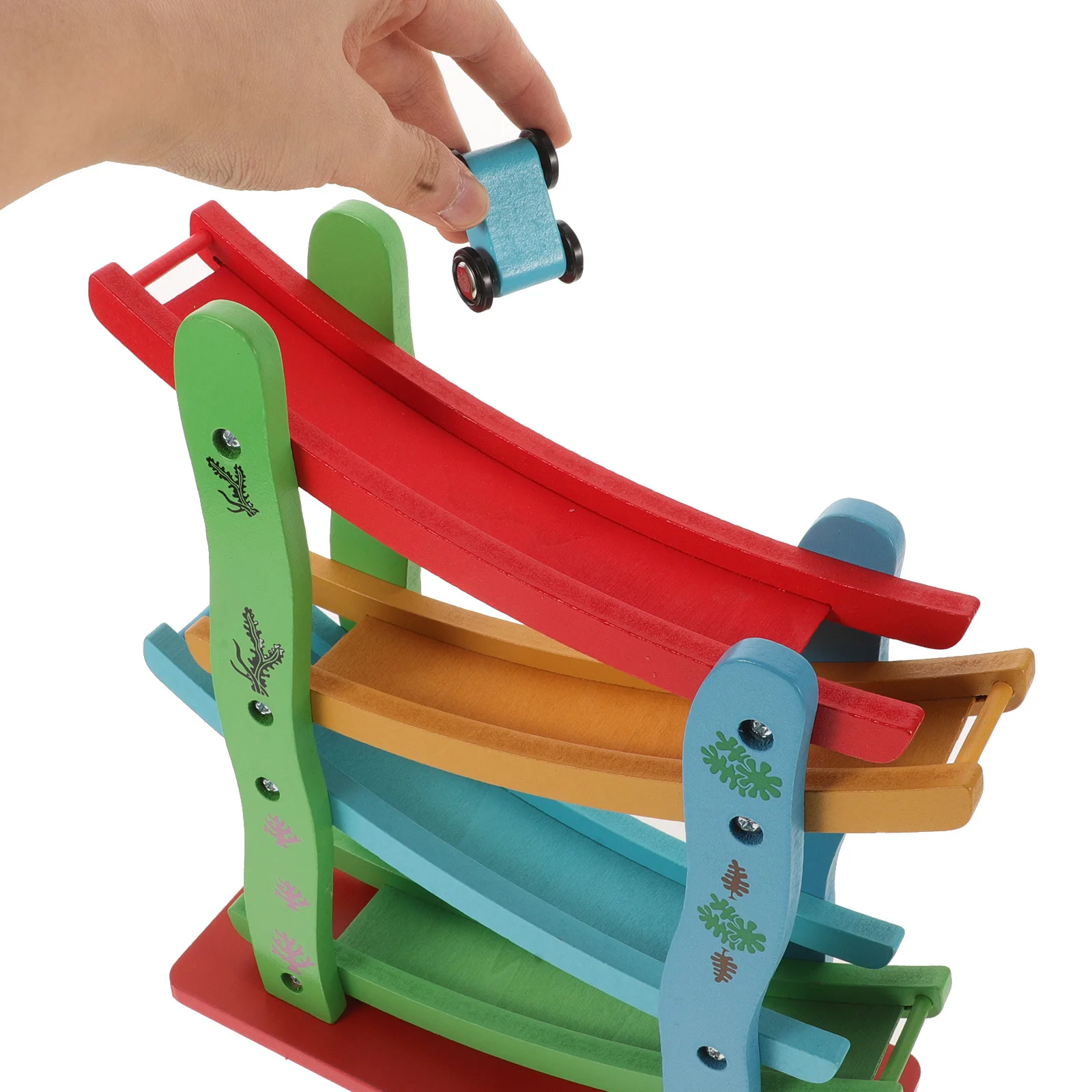 1 قطعة أربع طبقات انزلاق سيارة طائرة شراعية التعليمية لعبة خشبية للأطفال التنسيق بين اليد والعين سباق