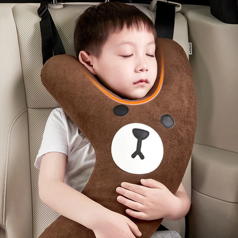 CuteY Shape Kids Travel Safety Pillow Car Seat Neck Pillow Car Sleep Long Distance Travel Pillow Head Pillow Support Kids Adults