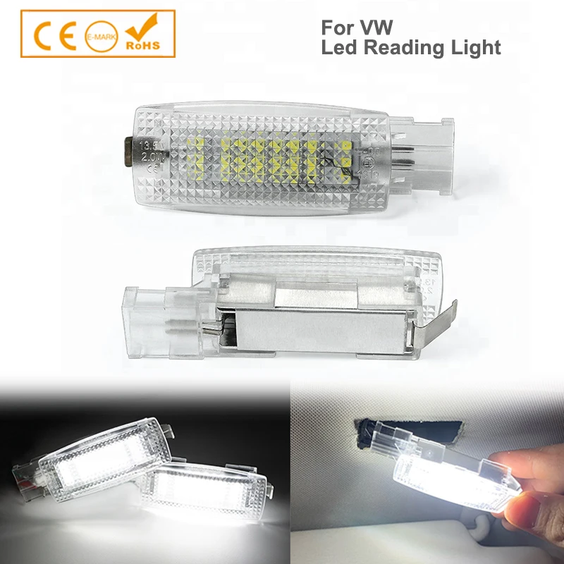 

2PCS LED Front Sun Visor Interior Light Fit For VW Golf Jetta Passat Vanity Mirror Lamps Reading Light #1K0947109#