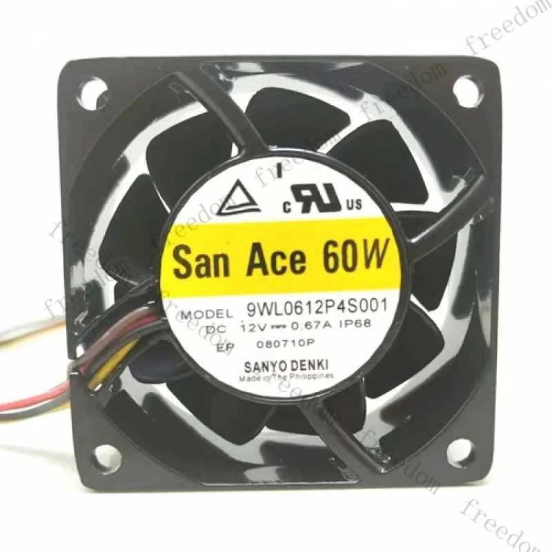HTS   FOR  sanyo 9WL0612P4S001 DC12V 0.67A 4-wire IP68 waterproof fan 1PCS