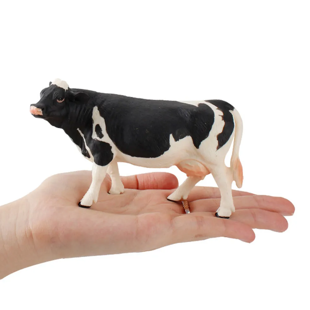 

1Set Simulated Cow Adornment Solid Black Brown Detailed Garden Decoration Funny Kids Gift Realistic