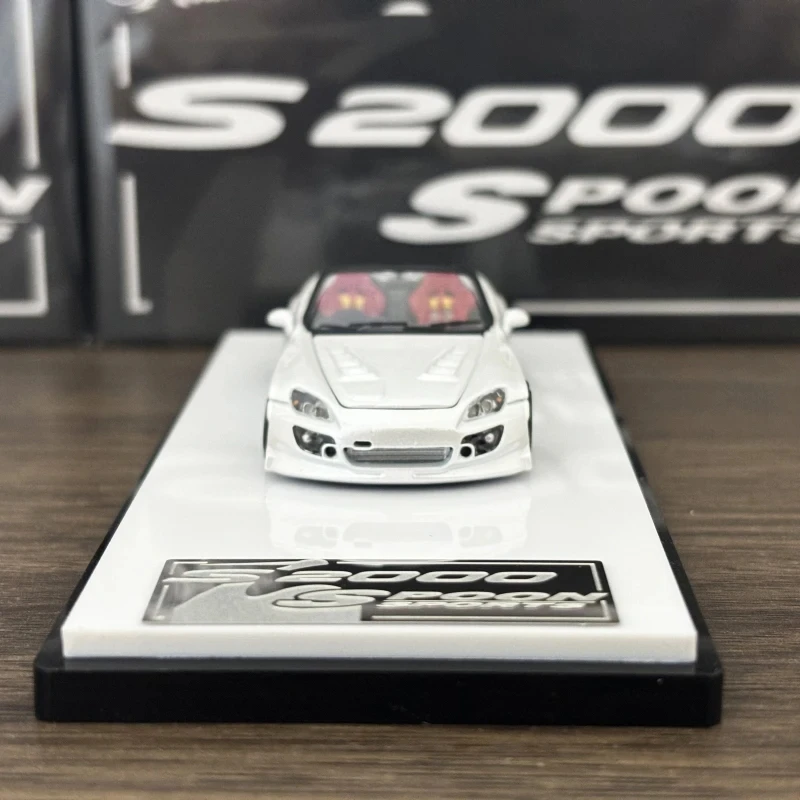 Micro Turbo 1/64 S2000 Spoon White  Limited Edition Alloy Full-Open collectible Car Model
