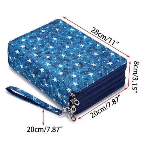 Imagen 2 del producto Estuche escolar para lápices con 200 ranuras, suministros para lápices, papelería de gran capacidad, bolsa para bolígrafos, organizador, Kit de caja estética de 4 compartimentos