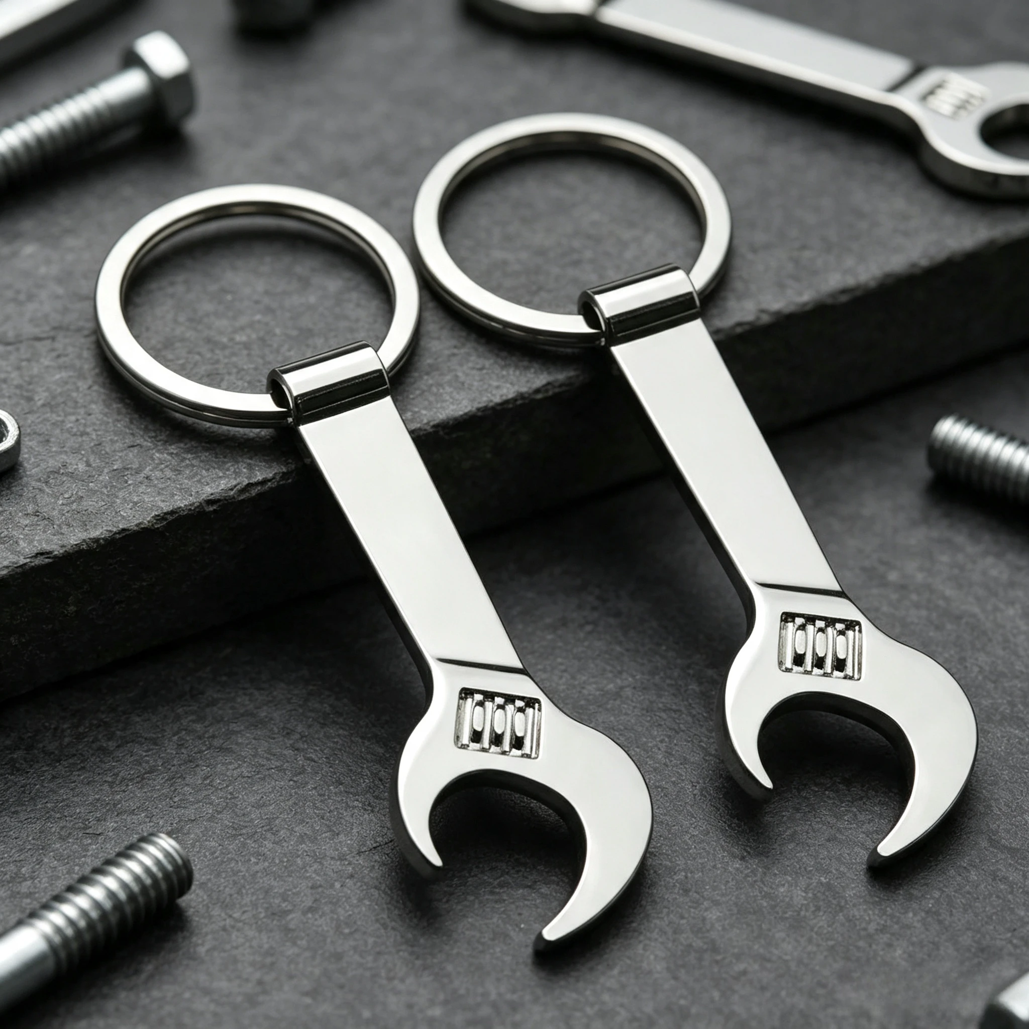 Portable Keychain Bottle Opener, Metal Material, Wrench Shape