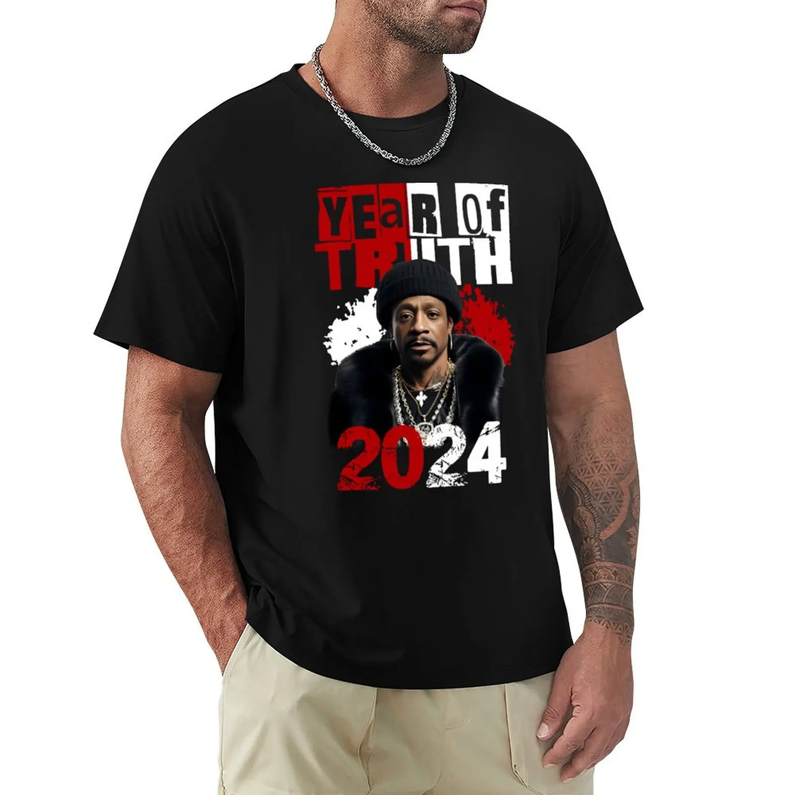 T-shirt Year Of Truth Katt Williams, t-shirt décontracté à coupe classique et basique
