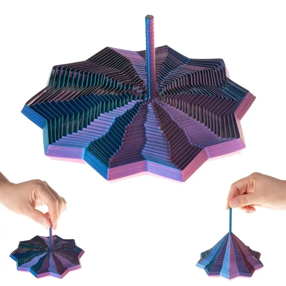 3D Printing Fractal Fidget Star Model Expanded Geometric Design Visual Illusion Hexagon S/M Creativity AntiAnxiety