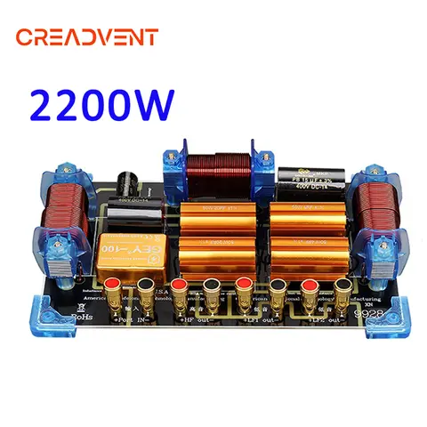 1 PC Bass Treble 2 Way Frequency Divider Hifi Stereo DIY Audio Woofer Crossover Filter 1300W 2200W for 10-18 Inchs Speaker